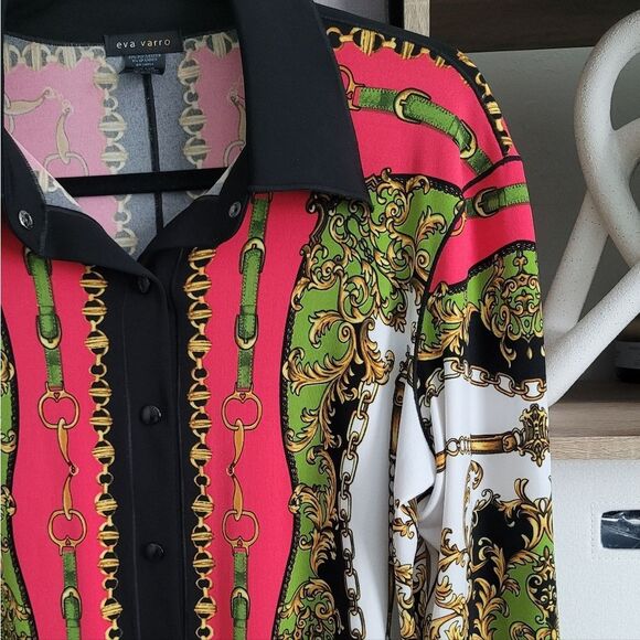 Eva Varro Baroque Chain blouse size XL - Picture 11 of 16